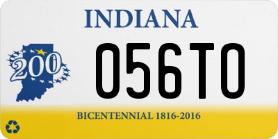 IN license plate 056TO