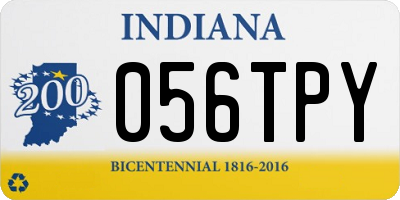 IN license plate 056TPY