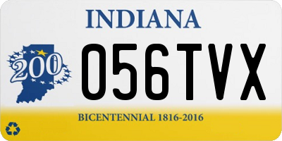 IN license plate 056TVX