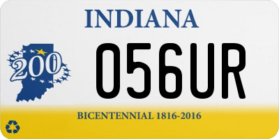 IN license plate 056UR