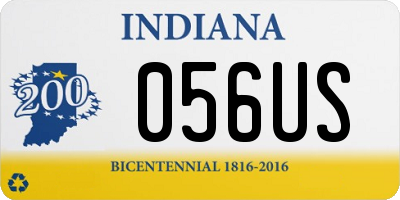 IN license plate 056US