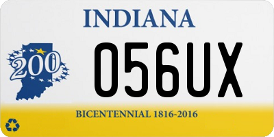 IN license plate 056UX