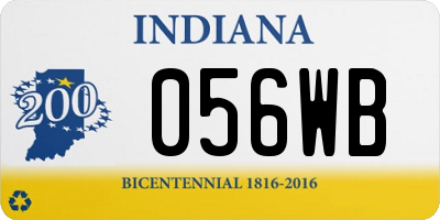 IN license plate 056WB