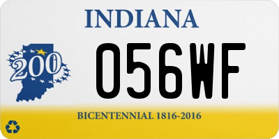 IN license plate 056WF