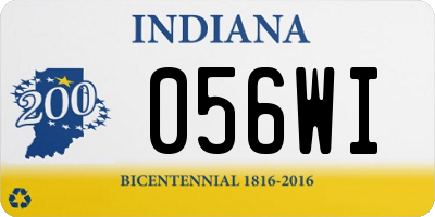 IN license plate 056WI