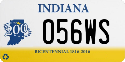 IN license plate 056WS