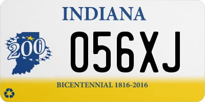 IN license plate 056XJ
