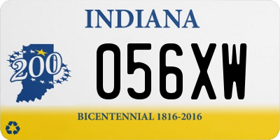 IN license plate 056XW