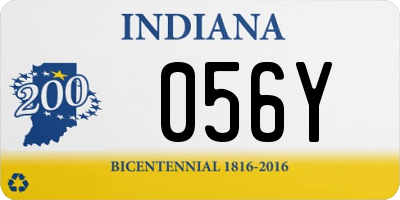 IN license plate 056Y