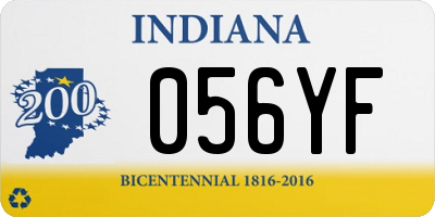 IN license plate 056YF