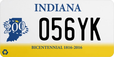 IN license plate 056YK