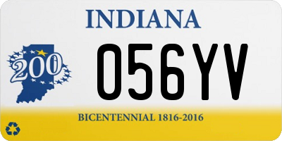 IN license plate 056YV