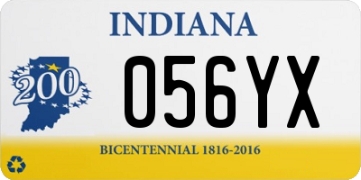 IN license plate 056YX