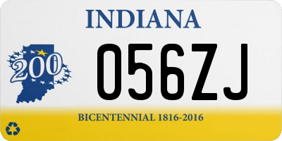IN license plate 056ZJ