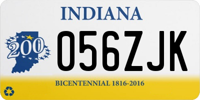 IN license plate 056ZJK