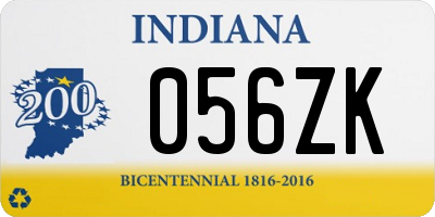 IN license plate 056ZK