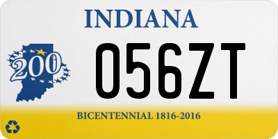 IN license plate 056ZT
