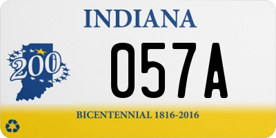 IN license plate 057A