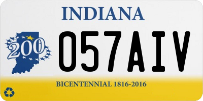 IN license plate 057AIV
