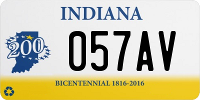 IN license plate 057AV