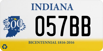 IN license plate 057BB