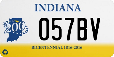 IN license plate 057BV