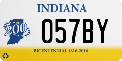 IN license plate 057BY