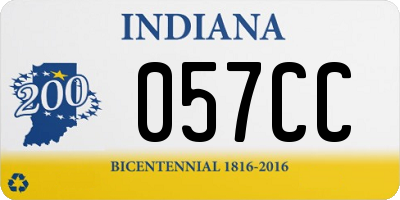 IN license plate 057CC