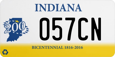 IN license plate 057CN