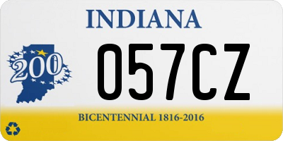 IN license plate 057CZ