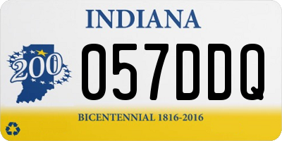 IN license plate 057DDQ