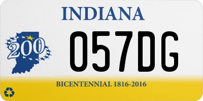 IN license plate 057DG