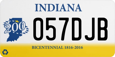 IN license plate 057DJB