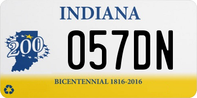 IN license plate 057DN