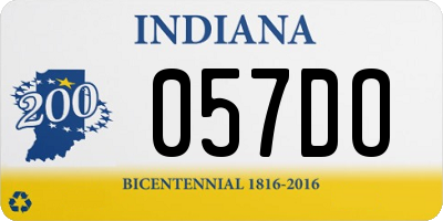 IN license plate 057DO