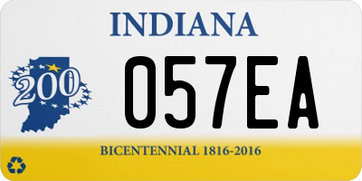 IN license plate 057EA