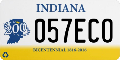 IN license plate 057ECO
