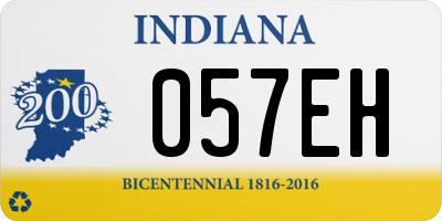 IN license plate 057EH