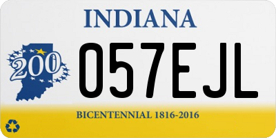 IN license plate 057EJL