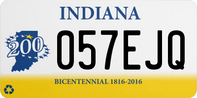IN license plate 057EJQ