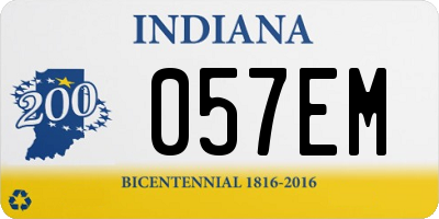 IN license plate 057EM