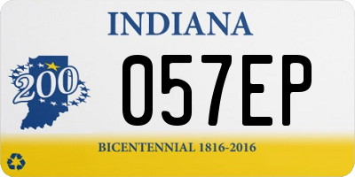 IN license plate 057EP