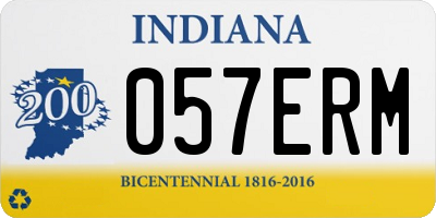 IN license plate 057ERM