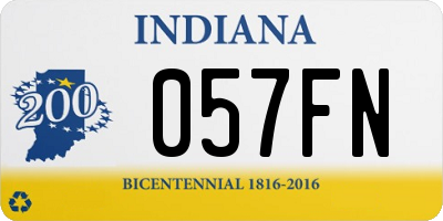 IN license plate 057FN