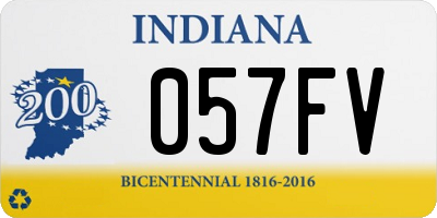 IN license plate 057FV