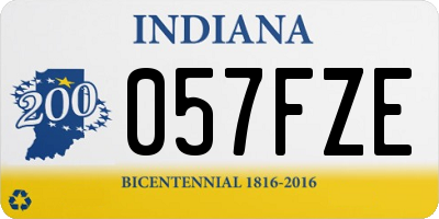 IN license plate 057FZE