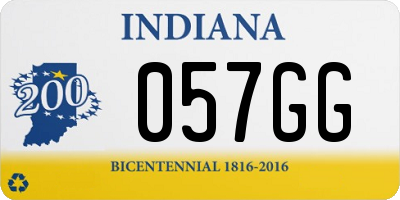 IN license plate 057GG