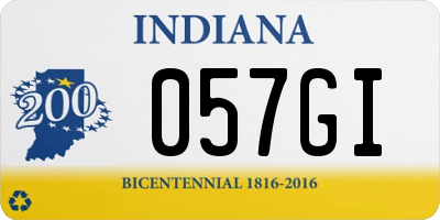 IN license plate 057GI