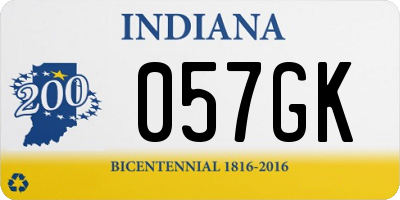 IN license plate 057GK