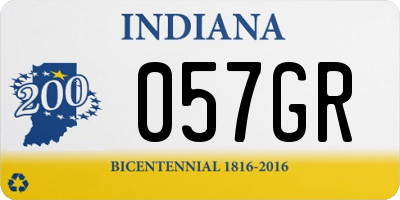 IN license plate 057GR